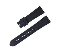 JZWCHQ Soft FluororBber Watch Band pour Tudor Strap M79360.M79363 Boucle de pliage en acier inoxydable Black Black 1958 GMT 41 mm PELAGOS 22 mm Extrémité plate