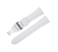 JZWCHQ Soft FluororBber Watch Band pour Tudor Strap M79360.M79363 Boucle de pliage en acier inoxydable Black Black 1958 GMT 41 mm PELAGOS 22 mm Extrémité plate