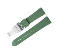 JZWCHQ Soft FluororBber Watch Band pour Tudor Strap M79360.M79363 Boucle de pliage en acier inoxydable Black Black 1958 GMT 41 mm PELAGOS 22 mm Extrémité plate