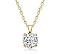 JZWCHQ Sparkling Real 1 Carat D Color Moissanite Pendant Colliers pour femmes 100% 925 Silver Wedding Jewelry Accessoires