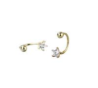 JZWCHQ Sterling Star Flash Diamond Summer Small Femme Femed Personalité Boucles d'oreilles Personnalités