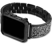 JZWCHQ STRACS STAPS CASE DIAMOND + STRAP BAND 44 mm 40mm 38 mm 42 mm Couverture Iwatch Series 5 4 3 2 1 Bracelet en acier inoxydable Femmes 0000 (couleur: argent, taille: 40 mm)