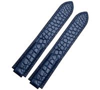 JZWCHQ STRAPE AMERICAN CROCODILE DE COURTURE DE CROCIDE APPROPRES POUR LE BLOONE CONVEX STRAP DE CUIR 18MM HOMMES ET FEMMES NOIR