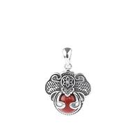 JZWCHQ Style de Style Chinois Pékin Pendant Collier de Style Ethnique Pendentif Red Pendant Daomadan Clavicle Chain Collier Pendant