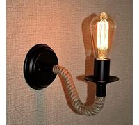 JZWCHQ Style européen rétro Corde de Chanvre Iron Art Simple Chambre à Coucher Salon étude Couloir décoration de décoration lumière, Pendentif Plafond LED Lampe