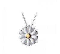 JZWCHQ Sun Daisy Flower Charm Colliers Pendants chaîne 925 Sterling Silver Jewelry For Women présente Gift