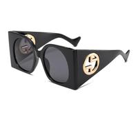 JZWCHQ Super grandes lunettes de soleil vintage surdimensionnées œil de chat lunettes de soleil d'été d'extérieur nuances creuses, c1, Taille unique
