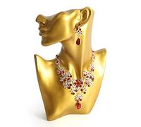 JZWCHQ Support à Bijoux en résine, Collier, Pendentif, chaîne, Boucle d'oreille, Buste, Mannequin, Support Organisateur, Accessoire de Photographie pour Collier,