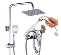 JZWCHQ Système de robinet de douche mural en acier inoxydable avec pommeau de douche
