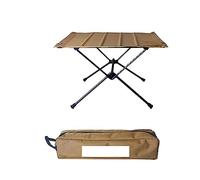 JZWCHQ Table à Manger Pliante en Aluminium en Alliage en Plein air Dîner de Fourrure pour la fête en Famille BBQ Table de Camping Pliable Portable (Couleur: A-01)