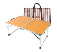 JZWCHQ Table à Manger Pliante extérieur Voyage bea pêche à pêche Jardin de pêche Camping Table Pliante de Bureau en Aluminium Portable léger avec Sac de Transport