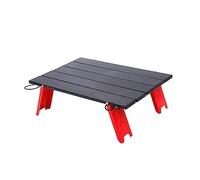 JZWCHQ Table à Manger Pliante Ultra léger Ordinateur Pliant de Bureau de Camp Camping Mini Table Pliable Portable pour Les visites de Barbe à Barbecue de Pique-Nique en Plein air (Couleur: Noir)