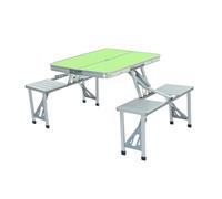 JZWCHQ Table Pliante de Camping extérieur et air Un Tableau Quatre airs Alliage en Aluminium connecté Simple Table de Pique-Nique Pliante Portable, Bleu