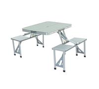 JZWCHQ Table Pliante de Camping extérieur et air Un Tableau Quatre airs Alliage en Aluminium connecté Simple Table de Pique-Nique Pliante Portable, Bleu