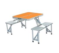 JZWCHQ Table Pliante de Camping extérieur et air Un Tableau Quatre airs Alliage en Aluminium connecté Simple Table de Pique-Nique Pliante Portable, Bleu