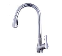 JZWCHQ Tapisseur d'évier de Cuisine Tapeur avec pulvérisateur Pull Down, Kitchen Taps Brass Chauds ET CHOD 2 Modes ROTABLE 360 ° Une POIGNE SEUX POIGNE Chrome plaqué