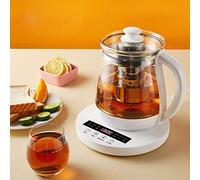 JZWCHQ Théière électrique en verre épaissi entièrement automatique de grande capacité de 1,8 l, théière avec contrôle de température, théière multifonction