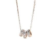 JZWCHQ Trois perles insérer des colliers pendentifs en pierre Pendentif pour femmes 925 Bijoux en argent sterling cadeau
