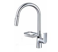 JZWCHQ Unité de Douche, pulvérisateur à la Baisse, mélangeur à Eau Chaude et Froide avec 2 Modes de Bec, Robinet de Cuisine Trou Unique, Robinet d'évier de Cuisine Rotatif à 360 °, Noir