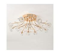 JZWCHQ Vintage s K9 Crystal Branches Chaners Pendant Lighting Semi Flush Flush Mount Plafond Lightture Lighting Chaner pour Le Salon-D 73x30cm (D 80x28cm)