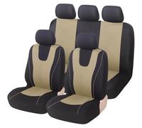 JZWJNFYY Housse de Siege Voiture pour NIS-san Qashqai J10 J11 J12 2012-2021 Housse de Protection-Douces,Confortables, Respirantes Ensemble de Housses Siège Avant et Arrière,5 Full Seats Beige