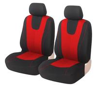 JZWJNFYY Housse de Siege Voiture pour NIS-san Qashqai J10 J11 J12 2012-2021 Housse de Protection-Douces,Confortables, Respirantes Ensemble de Housses Siège Avant et Arrière,2 Front Seats Red