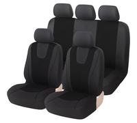 JZWJNFYY Housse de Siege Voiture pour VW Polo 6 (VI) 2017-2024 Housse de Protection-Douces,Confortables, Respirantes Ensemble de Housses Siège Avant et Arrière,5 Full Seats Black
