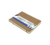 Carnet de croquis Kangaro A5 - Couverture rigide en polyuréthane - 80 feuilles - 140 g - Papier crème - Avec élastique et bande élastique