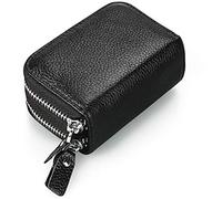 K-B-B15 Porte-cartes de crédit en cuir avec blocage RFID pour femme, petit portefeuille accordéon K-B-B15, noir, one size, Portefeuille RFID