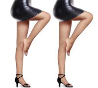 K BKVAVA 2 paires de collants résille de danse pour femme, Toeless-Coffee, taille unique
