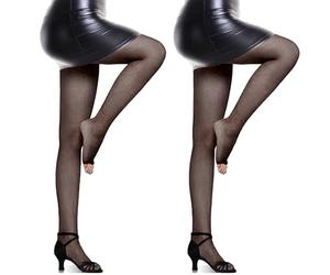 K BKVAVA Lot de 2 paires de collants en résille pour femmes, parfaits pour la danse, taille unique