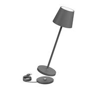 K-Bright 240lm lampe de table LED Dimmable Intérieur et extérieur 4000K Rechargeable Pour l'intérieur et l'extérieur IP54 Lampe de table avec station de chargement USB gris foncé