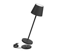 K-Bright 240lm lampe de table LED Dimmable Intérieur et extérieur 4000K Rechargeable Pour l'intérieur et l'extérieur IP54 Lampe de table avec station de chargement USB Noir
