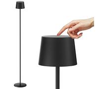 K-Bright Lampadaire, lampe de lecture, pour l'éclairage auxiliaire, 3000K Blanc chaud, Infinite Dimmable, lampadaire à commande tactile, pour Salon, Chambre, Bureau, Hauteur 130cm(Noir)
