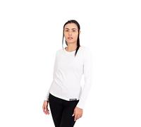 K-BRIGHT T-shirt à manches longues pour femme - Durable - Coton bio - T-shirt de sport fonctionnel - Vegan GOTS, Blanc arctique, XL