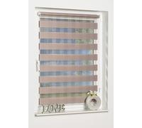 K de Home 853021-1 Wohn-Guide Klemmfix Store Double Rota sans perçage Design Rayures, Plastique, Taupe, 150 x 40 x 5 cm