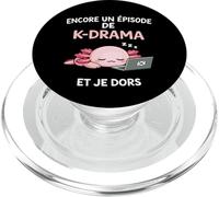 K-Drama Encore Un Episode Et Je Dors Axolotl Kawaii PopSockets PopGrip pour MagSafe