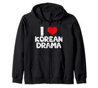 K-Drama Lover Red Heart J'aime Le Drame coréen Funny Kdrama Sweat à Capuche