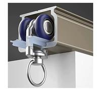 K en aluminium pour séparateur de pièce d'hôpital, théâtre et bureau, système de rail coulissant polyvalent dans un design noir élégant, idéal pour la gestion de l'espace