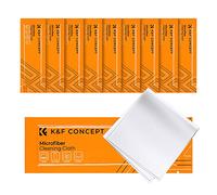 K&F Concept 10 Chiffons de Nettoyage en Microfibre Emballé sous Vide pour Appareil Photo Objectif Écran Caméra Smartphone Ipad Bijoux Filtre Lunette