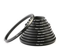K&F CONCEPT 11pcs Step Down Filtre Bagues d'Adaptation Filtre Adaptateur en Métal 30-26MM,37-30MM,43-37MM,52-43MM,55-52MM,58-55MM,62-58MM,67-62MM,72-67MM,77-72MM,82-77MM