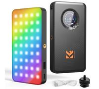 K&F CONCEPT 135 LED RGB Video Light, Batterie 5000mAh intégrée Lumière Photo compacte à intensité Variable pour Appareil Photo Reflex numérique, CRI 96, 2812lux