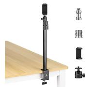 K&F Concept 14-40''Camera Table Mount avec tête de Boule détachable à 360 °et 1/4-3/8''vis et C Pince et trépied Pratique, Support de trépied réglable pour Appareil Photo, Anneau Lumineux
