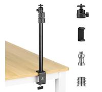 K&F CONCEPT 14-40''Camera Table Mount avec tête de Boule détachable à 360 °et 1/4-3/8''vis et C Pince et trépied Pratique, Support de trépied réglable pour Appareil Photo, Anneau Lumineux