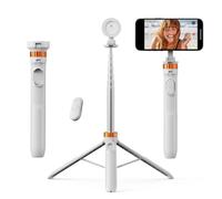 K&F CONCEPT 162cm Trépied Magnétique pour Téléphone Portable Blanc