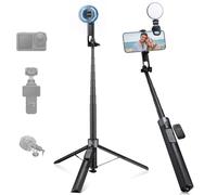K&F CONCEPT 180cm 3 en 1 Trépied Téléphone Selfie Stick iPhone Noir