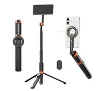 K&F CONCEPT 180cm Trépied Mag-Safe Léger, Perche Selfie Extensible Portable | Double Aimant, Trépied Vlog Aluminium à Réglage 3 Axes Compatible iPhone 17 16 15 14 13 12 Pro/Max