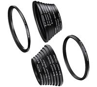 K&F CONCEPT 18pcs Stepping Ring Adaptateur Filtre Bague d'adaptation Anneaux de lentille Adaptateur de Filtre -9pcs Kit de Step Up Anneau et 9pcs Kit de Step Down Anneau