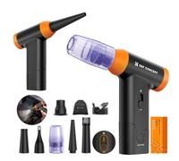 K&F CONCEPT 2-in-1 Nettoyeur Air Comprimé pour PC, LED Light 150000RPM Air Blower, Electric air Dusters, Speed Adjustable Rechargeable Reusable Compressed Air Blaster for Laptop Computers Keyboard