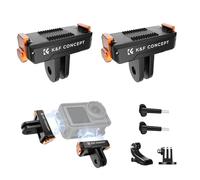 K&F Concept 2 pcs Support Base en Plastique Magnétique pour DJI Osmo Action 3/4/5 Pro DJI Osmo 360 avec Adaptateur et Vis en T et Dégagement Rapide en Forme de J